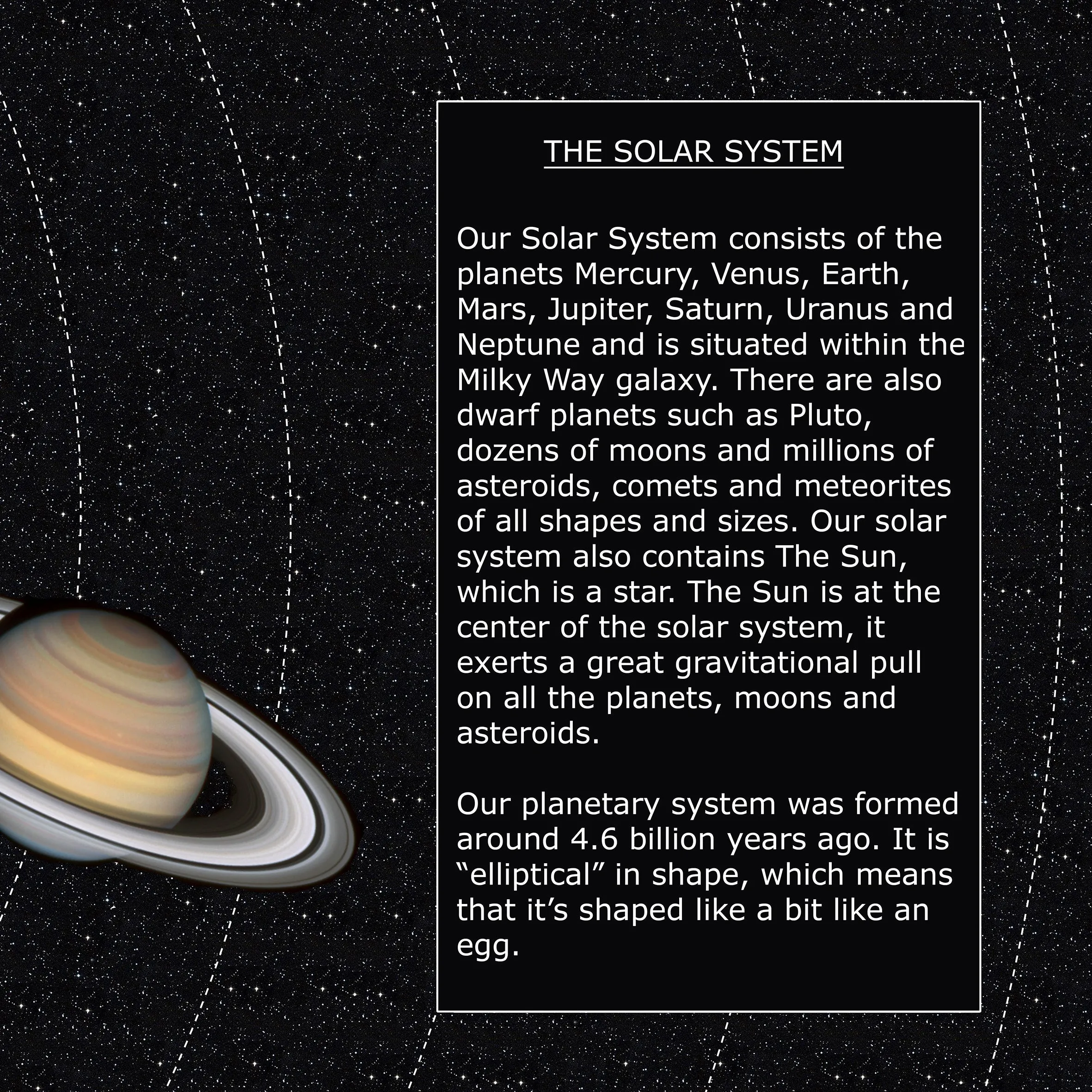 Our Solar System (The Planets) - 270cm x 140cm Vinyl Backdrop