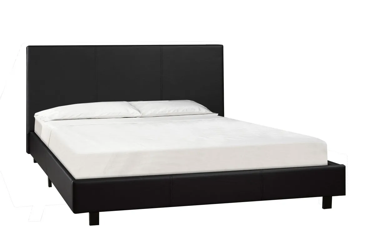 Queen Bed & Mattress Set - Black