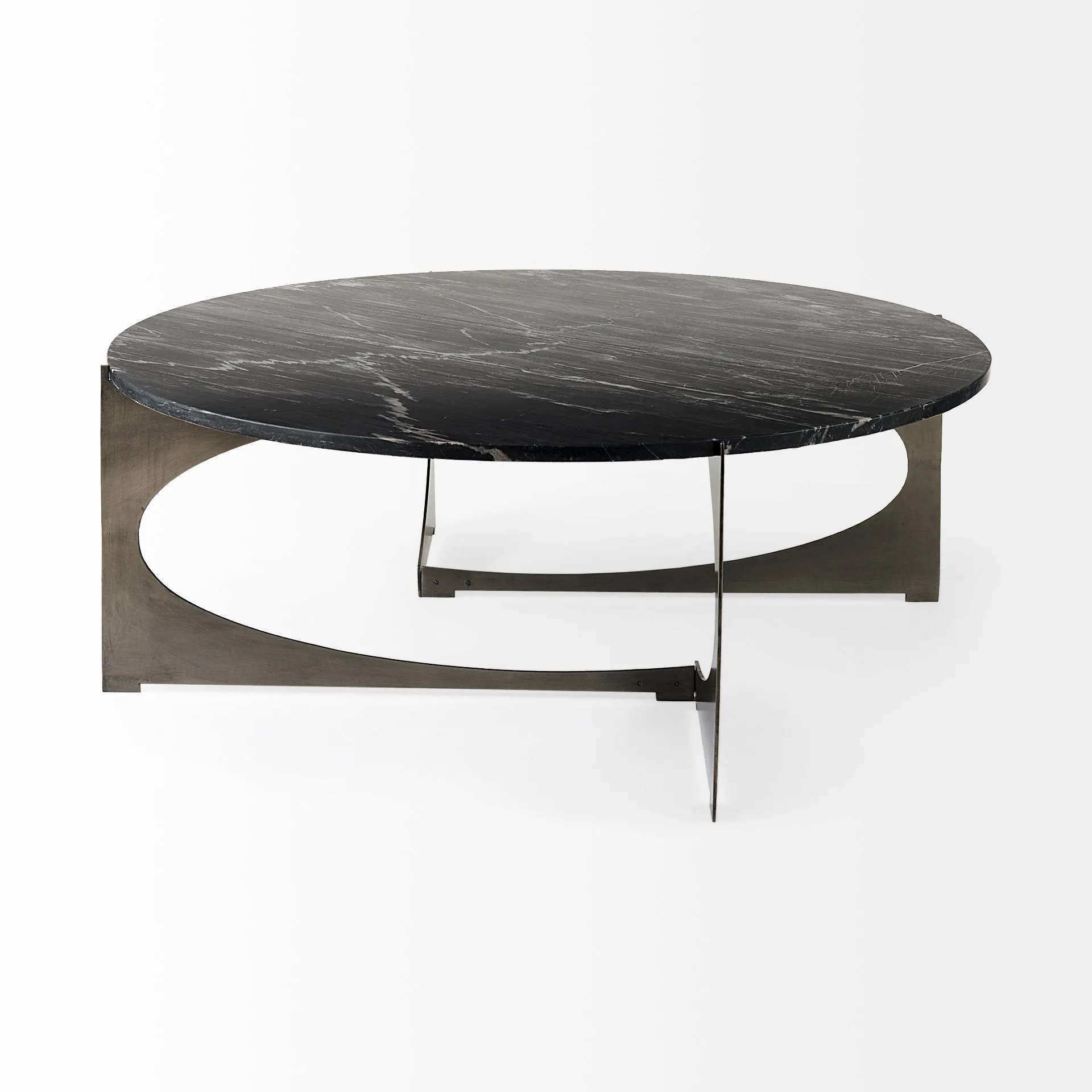 Reinhold Round Coffee Table | Black