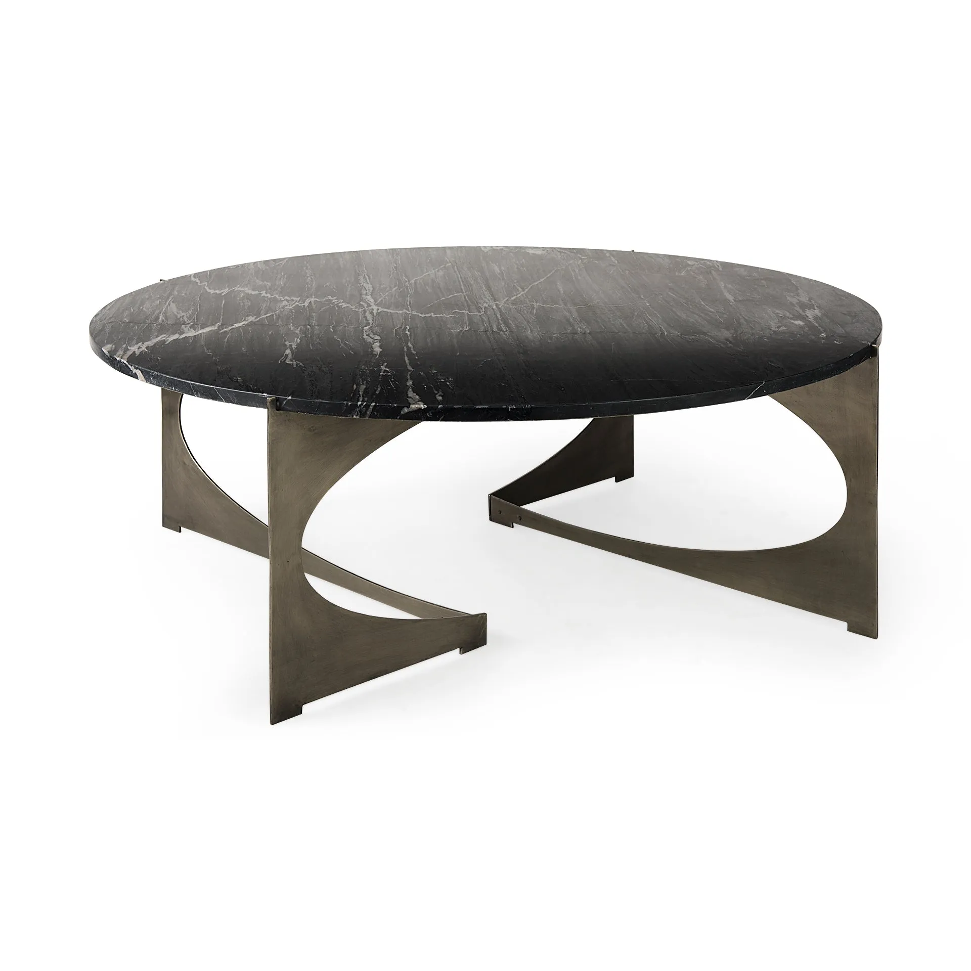 Reinhold Round Coffee Table | Black