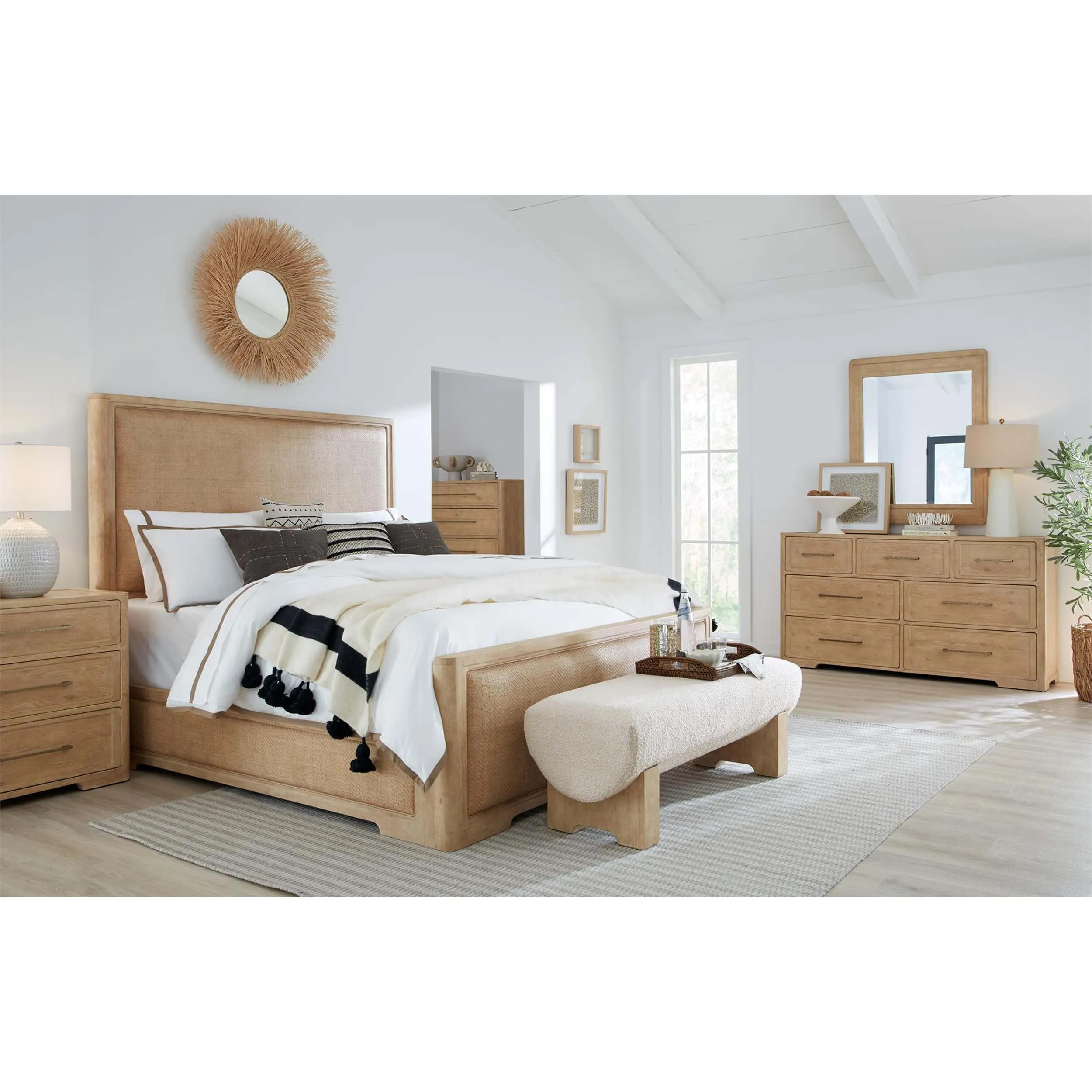 Retreat Cane Panel Bed, Dune