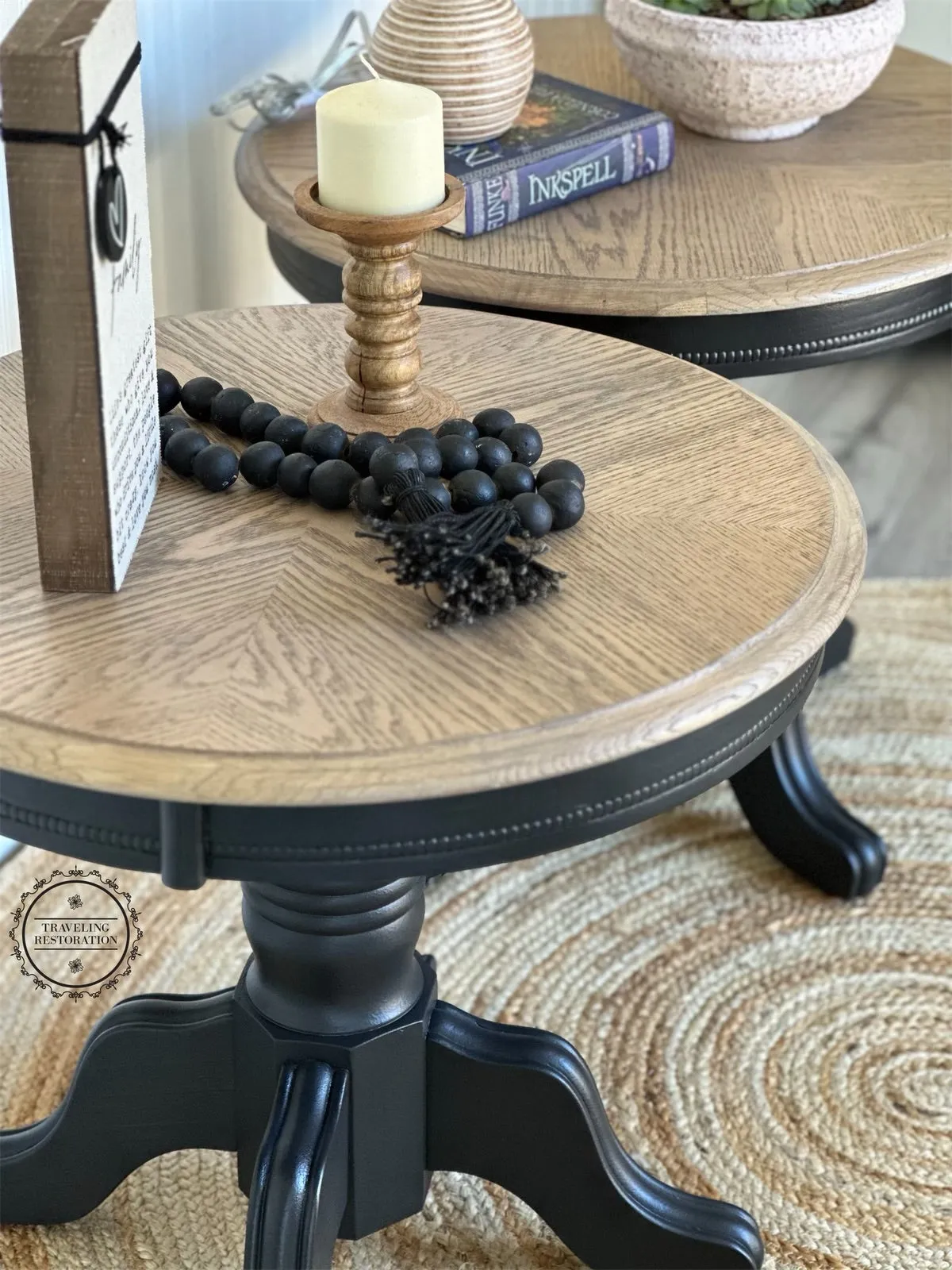 Round Black Accent Tables