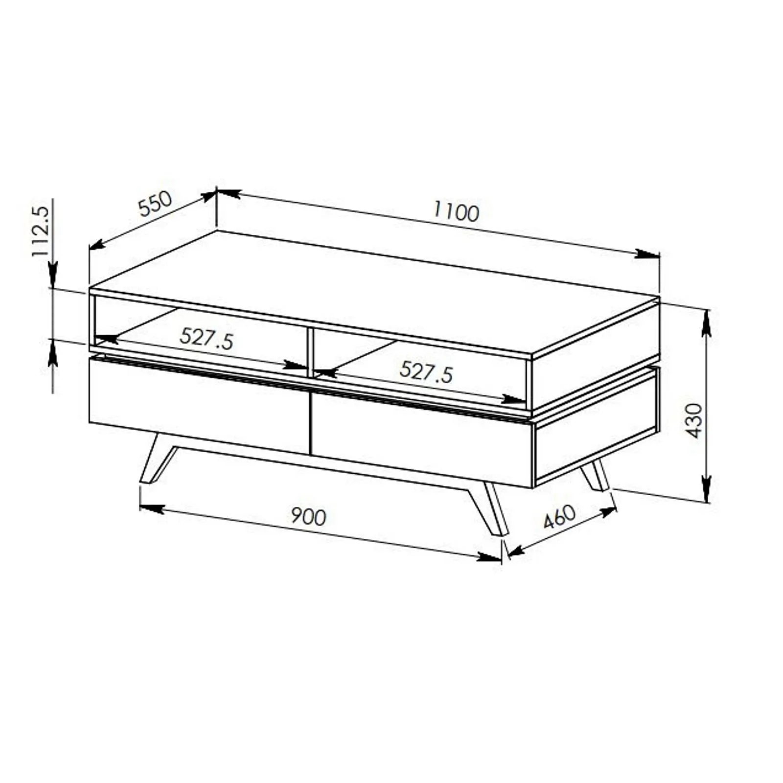 SILVERTON Coffee Table Oak by Criterion™