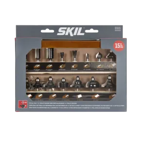 SKIL 91015 15pc Router Bit Set w/ Instructions