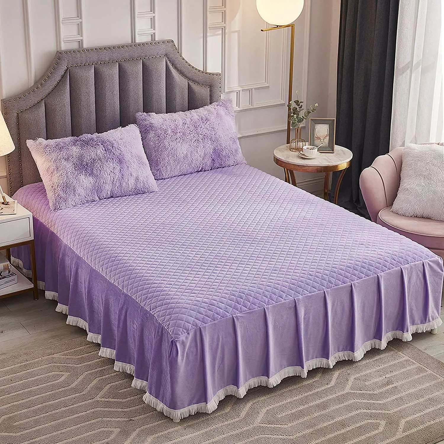 Softy Lilac Bed Skirt