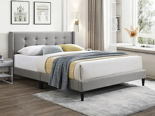 TransitLux Wingback Platform Bed