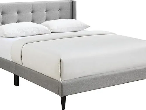 TransitLux Wingback Platform Bed