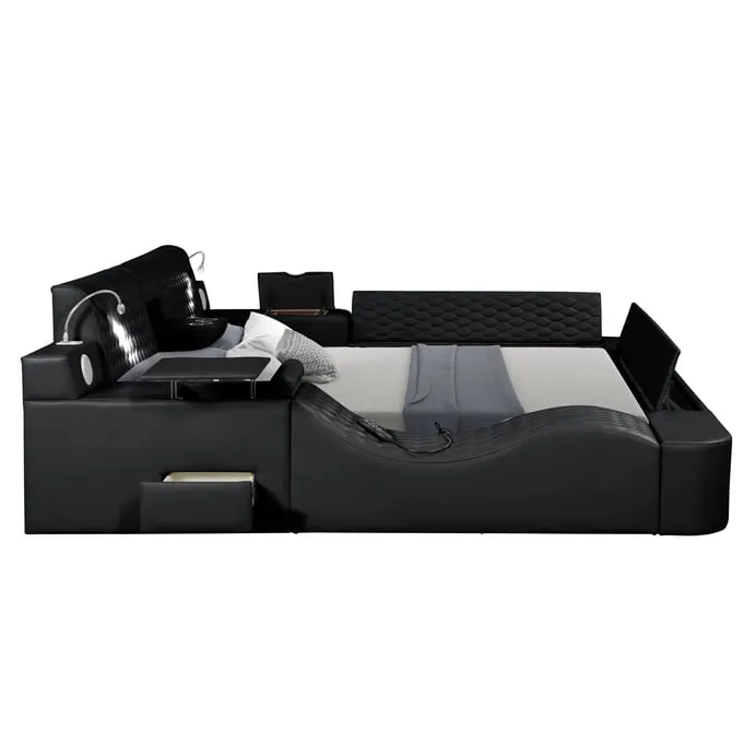 Zoya Smart Multi-Functional Black Bed